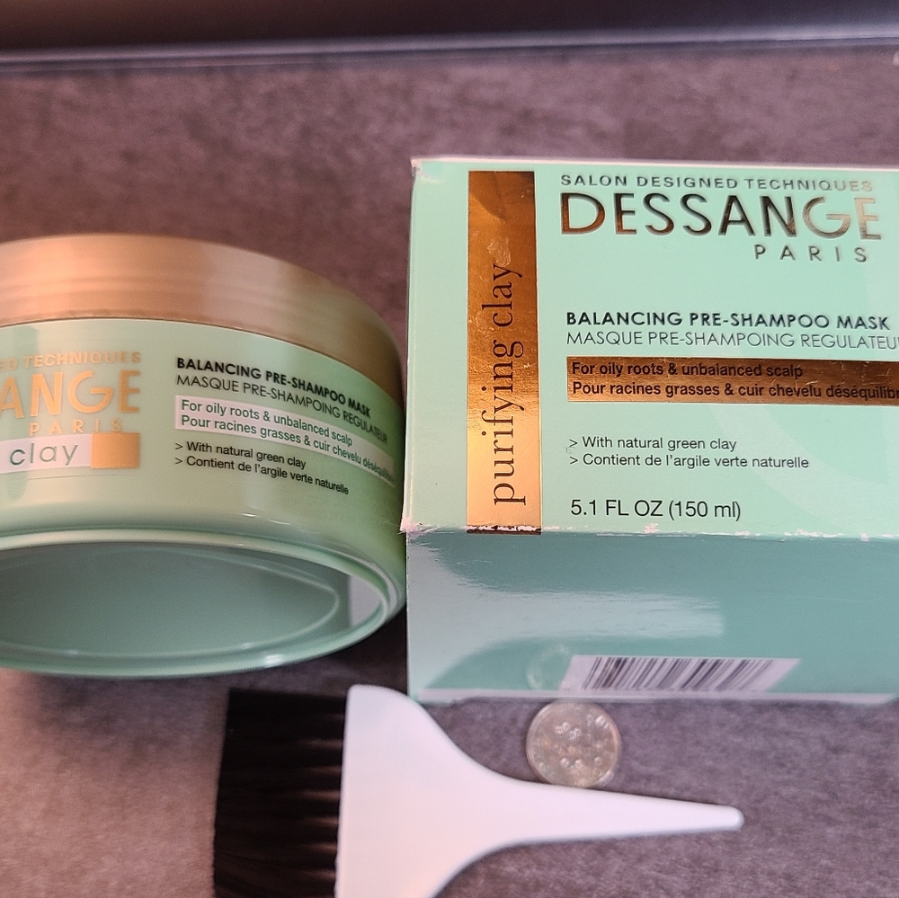 Dessange Purifying Clay Balancing Pre Shampoo Mask Treatment Oily Unbalanced